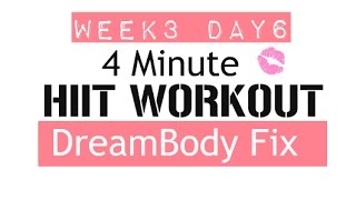 HIIT WORKOUT 4 MINUTES - Dreambody Fix 