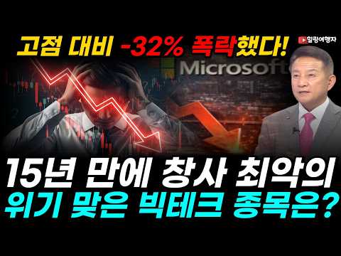 수십조 원 쏟아부었는데 결과가 없다? 고점 대비 -32% 폭락! 15년 만에 최악의 위기 맞은 빅테크 종목은? 10년 만에 가장 싼 구간 진입! 지금이 일생일대의 줍줍 찬스일까?