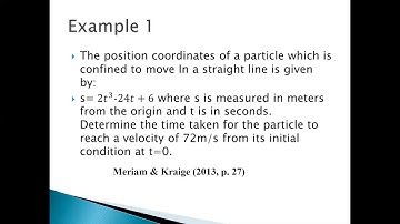 Differentiation - Displacement, Velocity, Acceleration