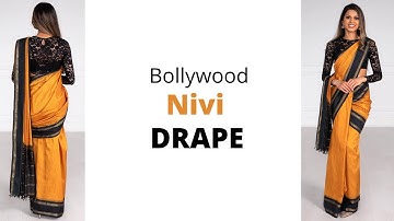 Bollywood Nivi Drape | How to Wear Saree for Beginners | Tia Bhuva