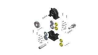 Vertical Single Stage Helical Gearbox ASSEMBLY Contracción