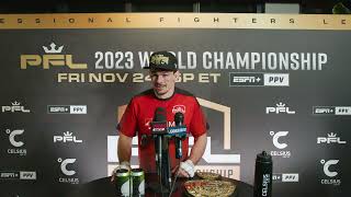 Olivier Aubin-Mercier Post Fight Media Scrum | 2023 PFL Championship