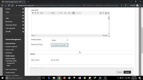 How to create an Average Column in Blackboard