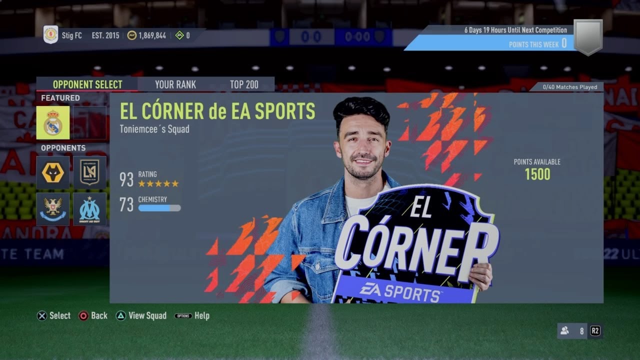 FIFA 22 Squad Battles Rewards May 22nd & El Córner de EA Sports' Featured Squad