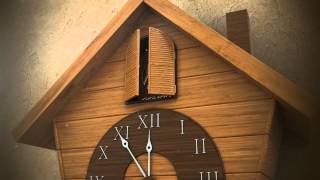 Vintage Clock Retro Style Logo Reveal