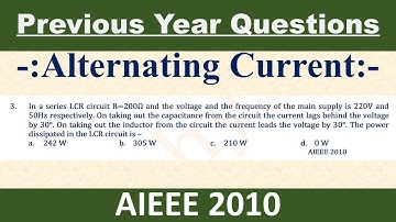 In a series LCR circuit R=200Ω and the voltage and the frequency of the main supply is 220V