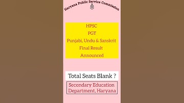 HPSC PGT Punjabi | Urdu | Sanskrit | Final Result Published | #2024 #haryana #hpsc #exam | #2025 |