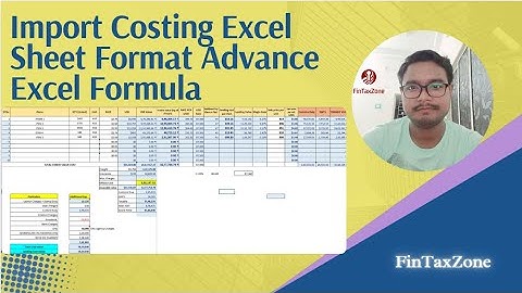 How to Calculate Import Costing in Excel | Data Sheet Explained