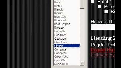 Microsoft Office Word 2003 Apply a theme To a new Web page