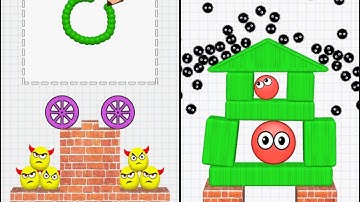 Hide Ball gameplay vs draw to Smash logic puzzle 🧩