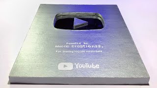 How to make New YouTube Play Button Silver 100k 2022 (of cardboard) - DIY / Mobile Creationss