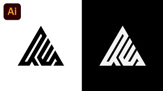 Tutorial Monogram Logo Design Letter Q+W, With Grid in Adobe Illustrator