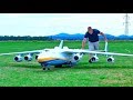 GIGANTIC XXXL 93KG RC ANTONOV AN-225 MRIJA SCALE MODEL TRANSPORT AIRCRAFT / FLIGHT DEMONSTRATION !!!