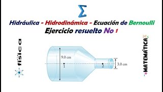 Ecuación de Bernoulli - Ejercicio resuelto No 1 - Hidrodinámica - Hidráulica