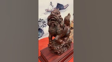 Hoả Kỳ Lân Gỗ Trắc Đỏ Đen Liền Khối Siêu Vip| Tượng Gỗ Độc Đáo