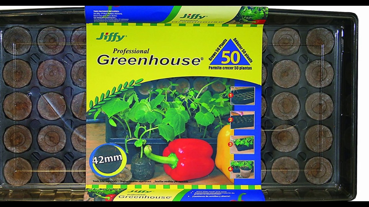 Jiffy 42mm Professional Greenhouse 50Plant Starter Kit YouTube