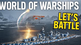 INSANE Battleship Brawl! | World of Warships Arctic Warfare screenshot 4
