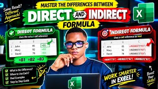 Details DIRECT vs INDIRECT Formula! #Excel #ExcelTips #ExcelTutorial #LearnExcel #ExcelFormulas Guide