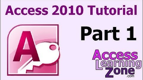 Microsoft Access 2010 Tutorial Part 01 of 12 - Database Terminology