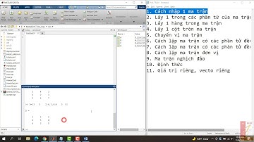 BÀI 1: MA TRẬN TRONG MATLAB ( LESSON 1: MATRIX )