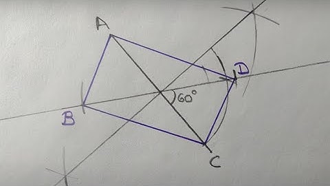 Construct a rectangle of diagonals measuring  6cm and angle between them measuring 60 degree