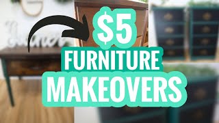 $5 THRIFTED FURNITURE MAKEOVERS | DIY THRIFT FLIPS ON A BUDGET