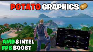 How to get POTATO GRAPHICS IN FORTNITE on AMD & INTEL ( Better FPS, ANY GPU)