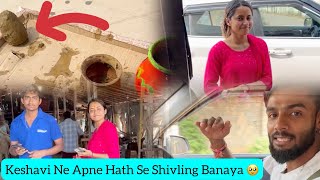 Keshavi Ne Apne Hath Se Shivling Banaya 🥹 ||  Shivratri Preparation || Vlog || Keshavi 👫 Mitesh