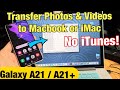 Galaxy A21 / A21+ : How to Transfer Photos &amp; Videos to Macbook, iMac (No iTunes!)