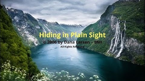Hiding in Plain Sight - Music Video