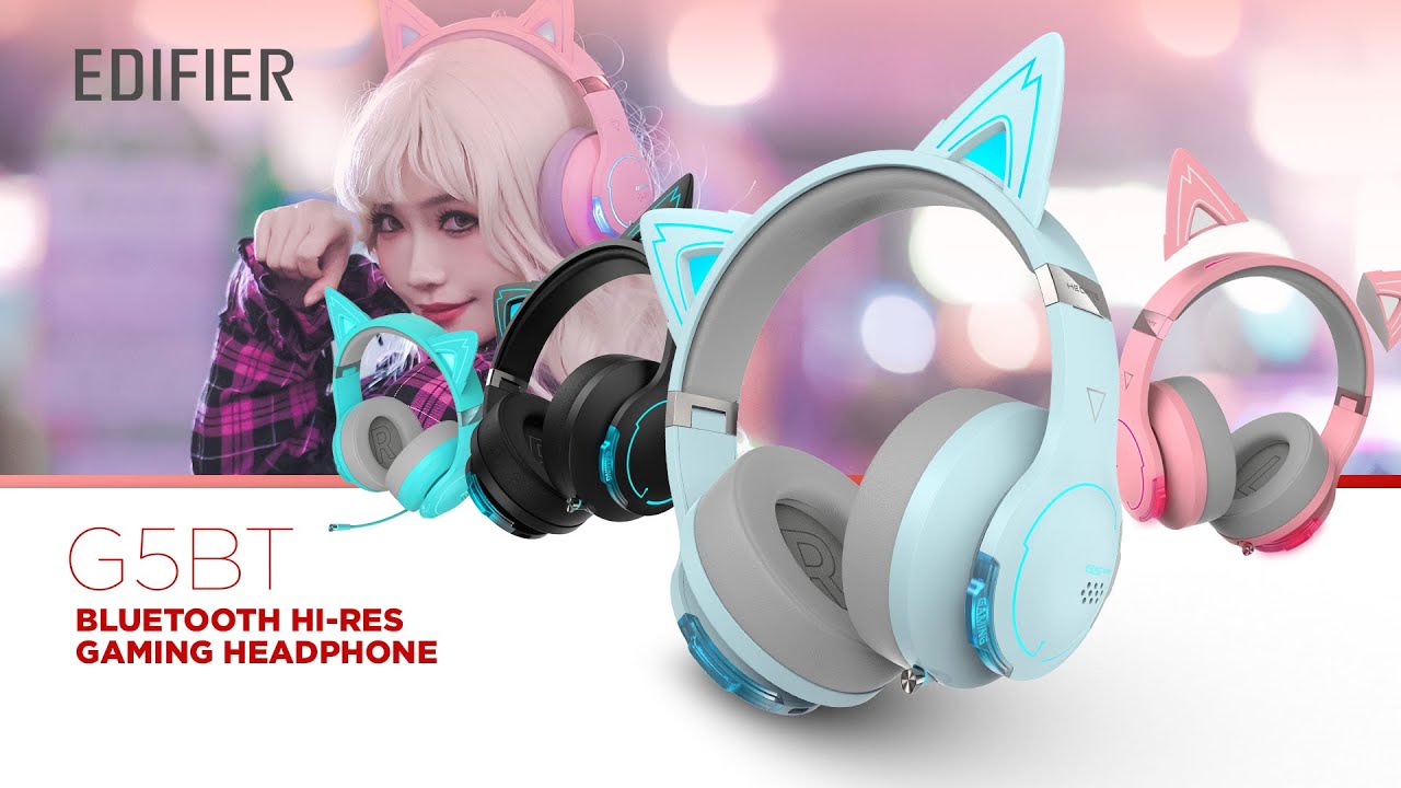 Headset gamer orelha de gato G5BT CAT Bluetooth 5.0 EDIFIER