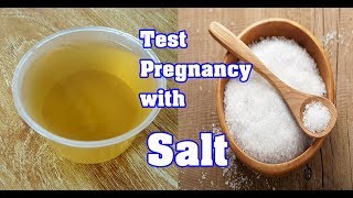 Pregnancy test with salt | Home pregnancy test with salt | Positive salt pregnancy test at home