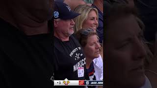 Famous Jace Jung collects his first MLB hit with his parents in the stands! 👏 Profile