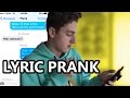 Prank Texting my Crush with The Chainsmokers Paris Lyrics! YouTube