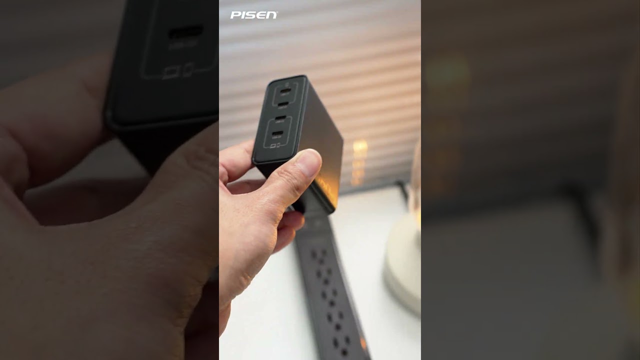 Pisen 160W 4-Port GaN Fast Charger With Cable.