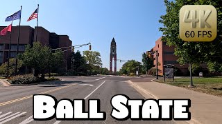 Driving Around Ball State University Campus in 4k Video
