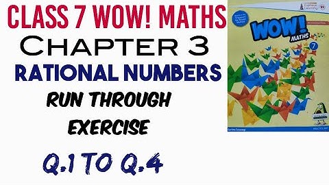 Run Through Exercise of Chapter 3 Q.1 to Q.4 Class 7 Wow Maths