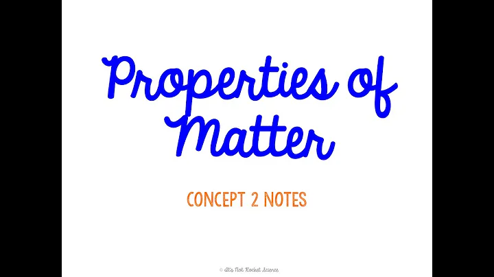 Unit 6 Matter Concept 2 Notes