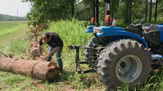 3-Point Log Skidder Deluxe with Chain + Receiver Hitch