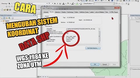 Cara mengubah sistem koordinat data SHP di Arcgis || WGS ke zona UTM || projeck