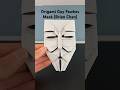 Origami Guy Fawkes Mask (Brian Chan) Demo #origami #origamiart #origamicraft #origamipaper #shorts