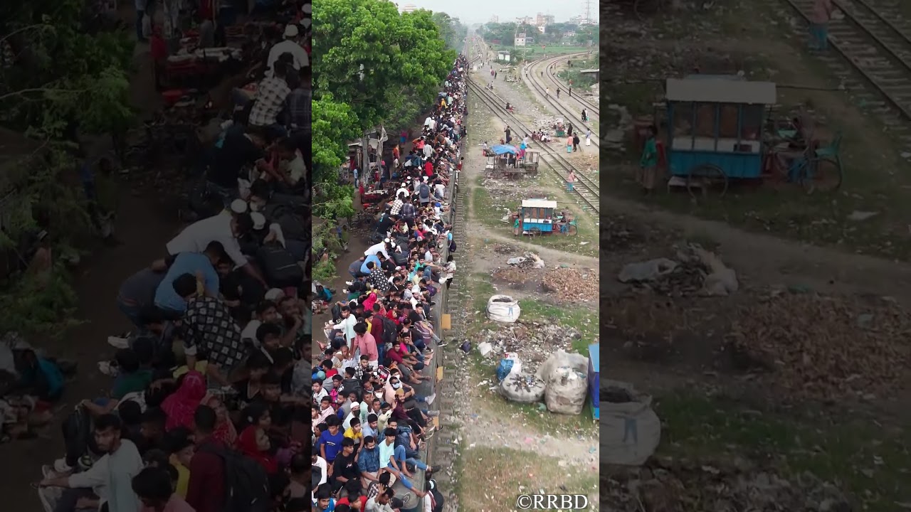 The ultimate Holiday rush! 🚂💨||RRBD #most #crowded #train #trainvideo #traintravel #viraltrains