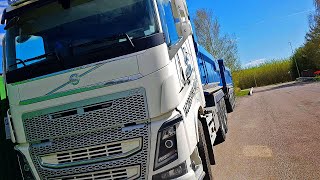 Volvo FH16 750 8x4 Dump Truck pulling a 3 axle dump trailer