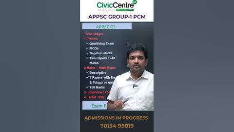 APPSC GROUP 1 Pattern | 3 Stages | CivicCentre IAS