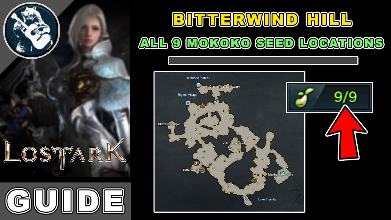 All 9 Bitterwind Hill Mokoko Seeds Location in Lost Ark | Shushire Map Locations Guide
