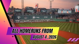 All 30 Homeruns From August 4Th, 2026 Highlights