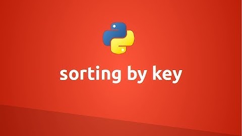 Sorting by key in Python