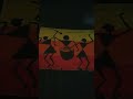 saura warli painting with oil pastels