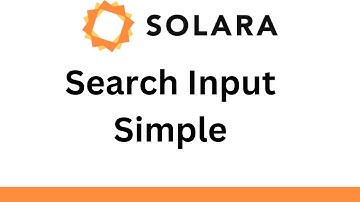 Solara Tutorial - Create Search Filter Input