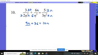Algebra 2 Chapter 10 Practice Test #10